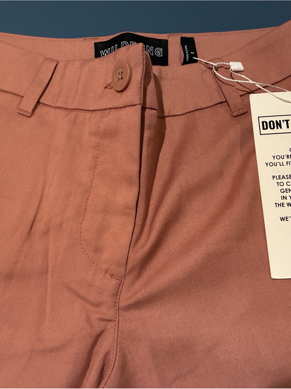 Wildfang Men's Women’s Mauve Chinos 2 NWT Gender Neutral